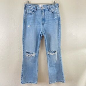 Frame Size 30 Le High n Tight Mini Cropped Boot Light Wash Distressed Denim Jean